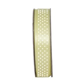 Tasiemka satynowa w kropki - Anita's - lemon drop, 3 m