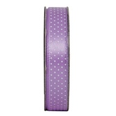 Tasiemka satynowa w kropki - Anita's - lilac mist, 3 m