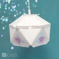 Tekturowa lampa w stylu shabby chic