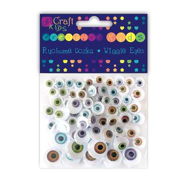 Ruchome oczka mix - naturalne, 72 szt.
