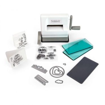 Mini maszynka tnąco - wytłaczająca - Sizzix Sidekick  (White & Grey) - zestaw