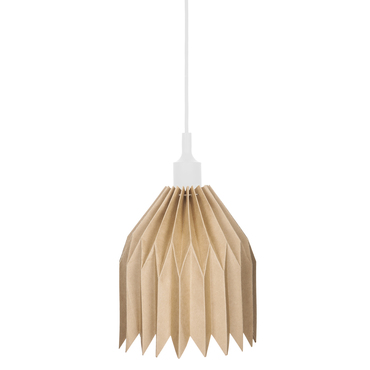 Lampa z tektury diy - biała oprawka