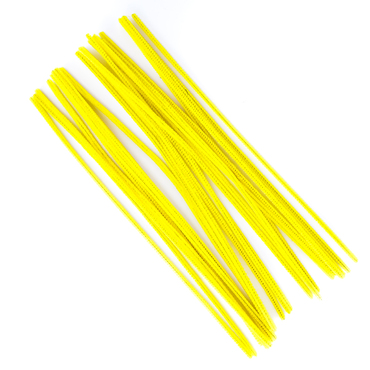 Druciki kreatywne 30 cm żółte, 25 szt.