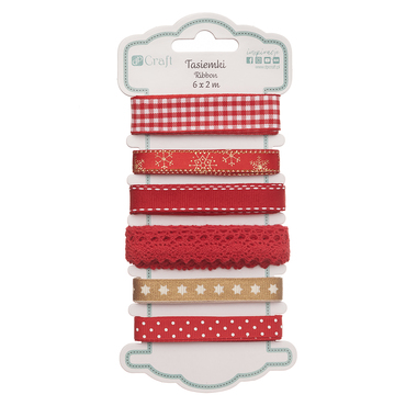 Tasiemki red glamour, 6 x 2m