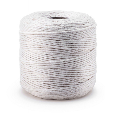 Sznurek bawełniany do makramy 2 mm 500 g, biały (naturalny)