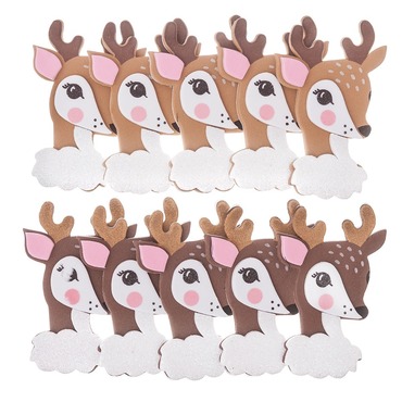 Naklejki 3d z pianki - Bambi, 10 szt.