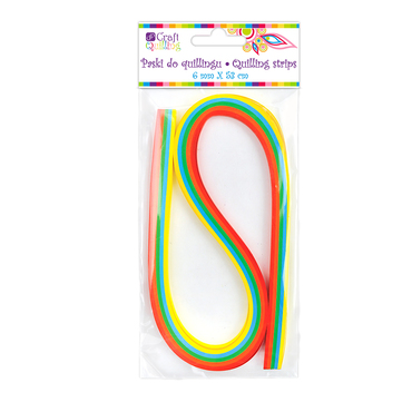 Paski do quillingu 6 mm - tęczowe, 100 szt.