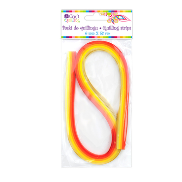 Paski do quillingu 6 mm - odcienie czerwieni, 100 szt.