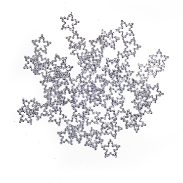 Confetti gwiazki, 60 szt. srebrne