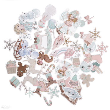 Kształty papierowe, Frosty Pastels 45 szt.