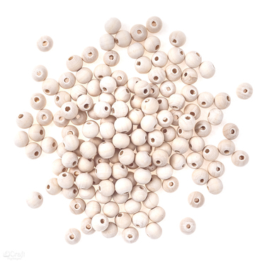 Drewniane koraliki, kulki 10 mm, 40g