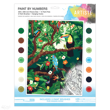 Duży zestaw do malowania po numerach - artiste - endangered rainforest
