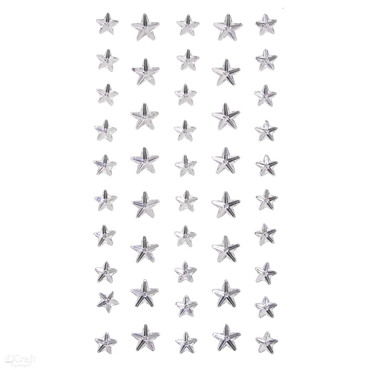 KRYSZTAŁKI SAMOPRZYLEPNE MIX, CRYSTAL - GWIAZDKI, 46 SZT.