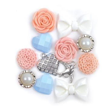 Dodatki charm & deco,12 szt. so in love