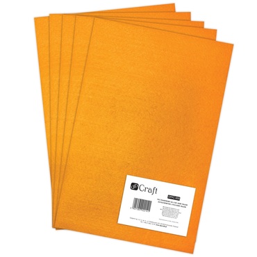 Filc poliestrowy A4, 5 szt. dark yellow