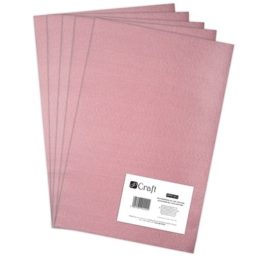 Filc poliestrowy A4, 5 szt. light pink