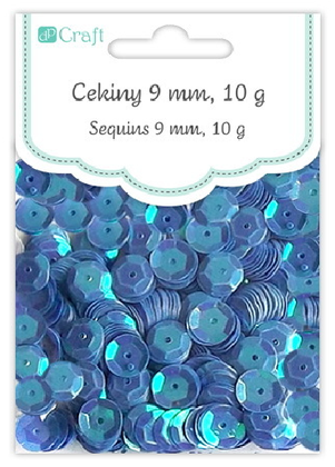 Cekiny okrągłe, 10 g - niebieskie