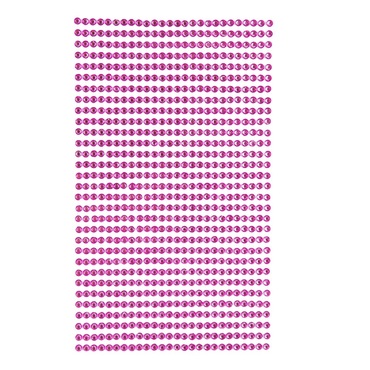 Kryształki samoprzylepne 3mm, 806 szt. pink