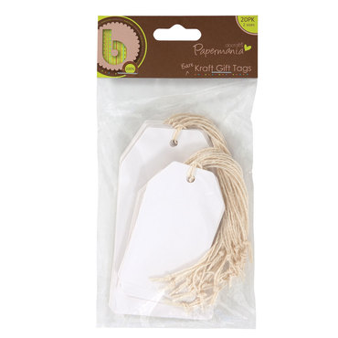 Zawieszki do prezentów - Papermania - white, 20 szt.