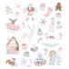 Naklejki z brokatem - frosty pastels, 26 szt.