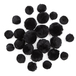 Pompony akrylowe mix czarne, 24 szt.