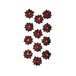 Naklejki brokatowe 3D - poinsettia , 12 szt