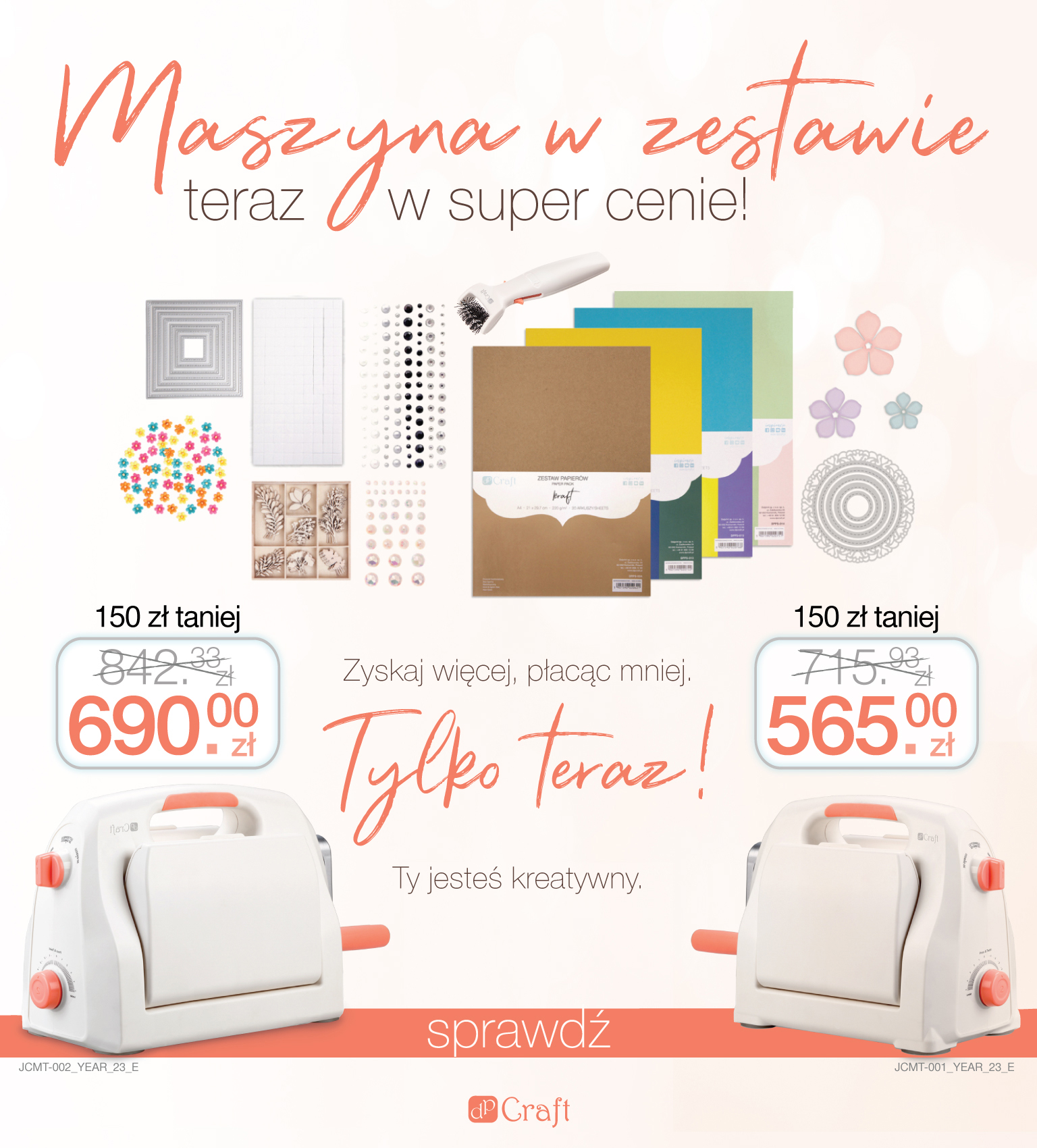 Maszyna w zestawie teraz taniej